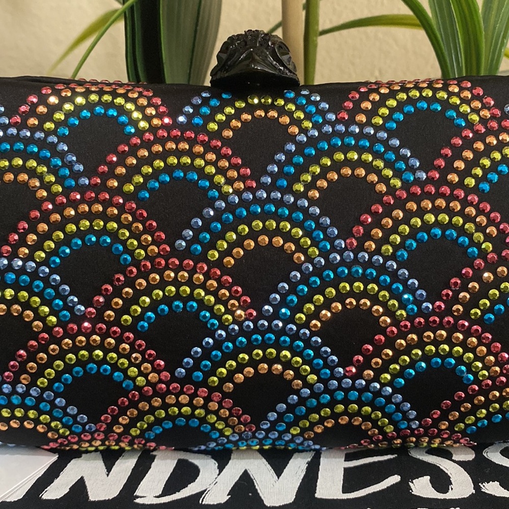 Kurt Geiger Rainbow Crystal Clutch - Picture 3 of 13